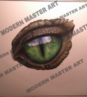 GREEN DRAGON EYE PRINT