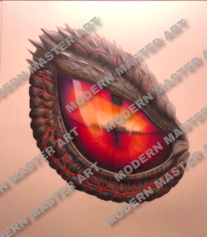 RED DRAGON EYE PRINT A3 SIZE